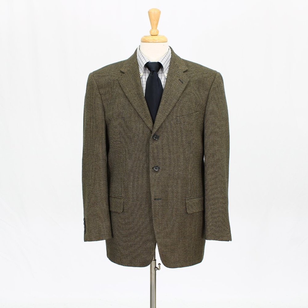 Joseph Abboud 40R Brown Solid 3-Button Sport Coat Blazer Jacket O525